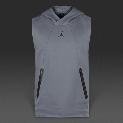 Jordan AJ Lite Fleece Sleeveless Hoodie Cool Grey / Black for Men